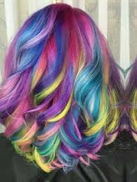 Rainbow Hair With Images Hair Dye Colors Rainbow Hair Rainbow Dyed Hair