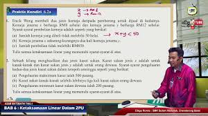 2020 Kssm Matematik Tingkatan 4 Ibn Taimiah 06 Ketaksamaan Linear Dalam 2 Pemboleh Ubah Vtutor