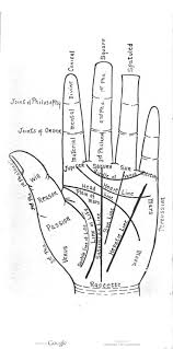 a palm reading diagram in a guide to palmistry by eliza