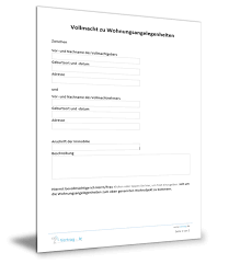 Gültig ist diese vollmacht … ort, datum _____ (unterschrift) name, vorname. Mustervorlage Vollmacht Zu Wohnungsangelegenheiten