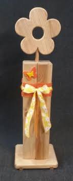 Massive Fichten Holz Stele Mit Blume Holzblumen Ostern Basteln Holz Geschenke Aus Holz