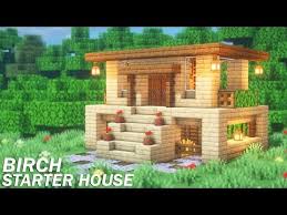 The cabin is neat as a pin, cutely decorated in woodsy style and very clean. Minecraft Simple Birch Starter House Tutorial How To Build A Starter House In Minecraft Easy Minecraft Houses Minecraft House Tutorials Cute Minecraft Houses