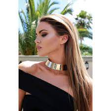 Ivory Chain Australian Designer Gold Choker Cuff Metal Necklace Chunky Gold Necklaces Metal Choker Necklace Silver Jewelry Fashion