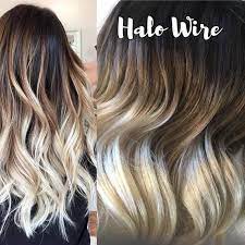 Halo Hair Extensions Ombre Hair Dark Brown Hair Platinum Etsy Ombre Hair Ombre Hair Extensions Flip In Hair Extensions