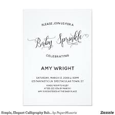 Simple Elegant Calligraphy Baby Sprinkle Invitation Zazzle Com In 2020 Baby Sprinkle Invitations Baby Shower Invitations Animal Baby Shower Invitations
