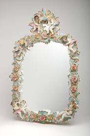 I have also added ribbons to cherubs neck. Sold Price Dresden Porcelain Figural Cherub Floral Wall Mirror October 6 0117 1 00 Pm Pdt