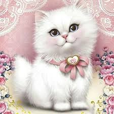 Us Seller 20x20cm Sweet Little Kitten Diamond Painting Art Kit Round Drills Full Drill Fast S H Cat Art 2020 Sevimli Kedi Yavrulari Hayvanlar Komik Hayvan