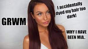 Grwm I Accidentally Dyed My Hair Too Dark Took A Break From Social Media Youtube