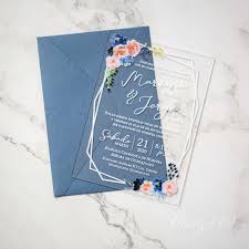 ✓ free for commercial use ✓ high quality images. Dusty Rose And Dusty Blue Floral Acrylic Wedding Invitations Ca017