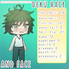 Deku Gacha Life Life Ear Hair Face
