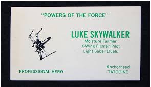 You may even want a funny business card for your own personal use. Luke Skywalker Business Card Funniest Business Cards