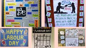 Labor day decorations all differ. International Labour Day Display Board Ideas Notice Board On Labour Day Youtube