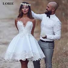 Angesagte rockabilly brautkleider im stil der 60er jahre. Lorie Super Mini Hochzeit Kleid 2019 A Line Stain Spitze Appliques Sommer Niedlichen Armelloses Brautkleid Weiss Elfenbein Party Kleider Wedding Dresses Aliexpress
