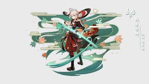 Wandering winds | genshin impact the clouds float above the vast mountains, the sky is. Hd Wallpaper Kaedehara Kazuha Genshin Impact Wallpaper Flare
