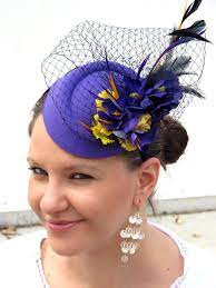 Purple Fascinator Deep Purple Fascinator Hat Felt Tiara Mini Wedding Hat Winterliciuos Purple Purple Fascinator Fascinator Fascinator Hat