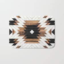 Our e×tra plush memory foam bath mats are completely customizable and come sized at 24″ × 17″ or 34″ × 21″. Buy Urban Tribal Pattern No 5 Aztec Concrete And Wood Bath Mat By Zoltanratko Worldwide Shipping Available At Societ Urban Tribal Wood Bath Mats Wood Bath
