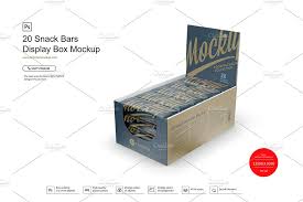 Check out our cardboard box mockup selection for the very best in unique or custom, handmade pieces from our shops. 20 Snack Bars Display Box Mockup Creative Photoshop Templates Creative Market
