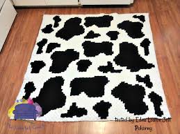 Free gift on orders that ship! Cow Print Afghan C2c Crochet Pattern