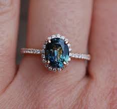 Green Blue Sapphire Engagement Ring Peacock By Eidelprecious Green Sapphire Engagement Ring Sapphire Engagement Ring Blue Green Sapphire Engagement