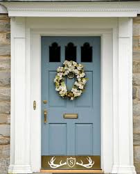 This light green colour is all the rage for front doors in winchester! Custom Door Kick Plates Engraved Monogram Hammered Copper Etsy In 2021 Front Door Paint Colors Painted Front Doors Best Front Door Colors