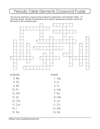 Pin By Zavalen Priodic On Table Priodic Sample Crossword