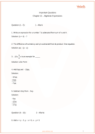 Algebraic expressions class 7 mcqs questions with answers. Nice Information Matching Questions Algebraic Expression Grade 7 Pdf Math Worksheets For Grade 7 Algebraic Expressions An Algebraic Expression Is The Combination Of Constant And Variables