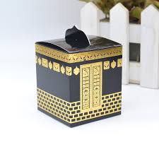 Modern life party server :: Muslim Mecca Pilgrimage Kaaba Die Cut Gold Foil Hajj Gift Box Gift Bags Wrapping Supplies Aliexpress
