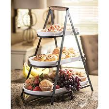 This adorable distressed metal 2 tiered stand is perfect for holding your fruits or veggies. 20 Best Tiered Serving Platters Ideas Serving Platters Tiered Serving Platters Tiered