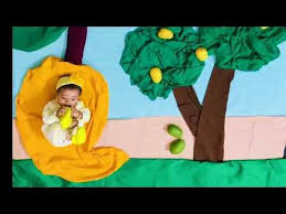 Mango Theme Baby Photoshoot Ideas At Home Summer Season Theme Part 3 Summer
