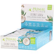 Look for a protein bar made with whole ingredients, like nuts and fruits. Primal Kitchen Collagen Fuel Bar Coconut Cashew 12 Bars 1 7 Oz 48 G Each Iherb