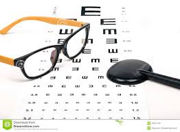 Optometrist Chart And Glasses Stock Photo Image Of Reading