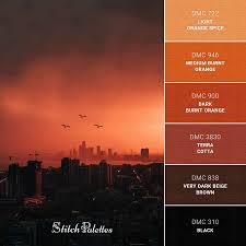 Color schemes, paints, palettes, combinations, gradients and color space conversions for the #ff7034 hex color code. Tinted Red Embroidery Color Palette With Thread Codes