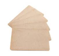 Pack of 100 PLA/Biosourced Wood Cards - Biodegradable | Sogedex