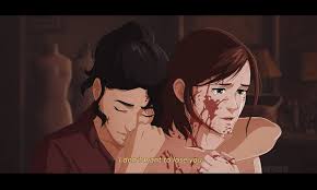 Ellie and Dina cut scene in anime style by @NattoTwister : r/thelastofus