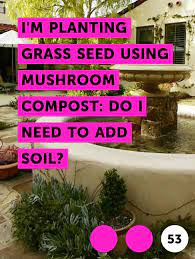 Learn I M Planting Grass Seed Using Mushroom Compost Do I Need To Add Soil How To Guides Tips And Tricks Planting Grass Seed Mushroom Compost Planting Grass
