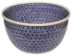 Typically the best mixing bowl for hand mixer has to be a set of varying sizes. Polish Pottery Mixing Bowl Large Traditional Mixing Bowls By Polish Pottery Market Houzz