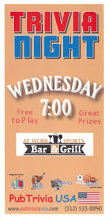 Plan a trivia or game night for children and use these questions about. Trivia Night At Work Sports Bar Grill