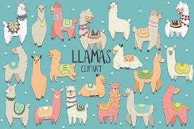 Cute Llamas Clipart Set Llama Clipart Llama Cute Llama