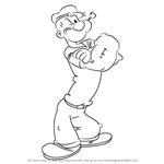 Learn How To Draw Popeye From Popeye The Sailor (Popeye The Sailor) Step By  Step : Drawing Tutorials