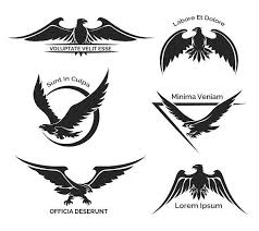 Black And White Eagle Logo Set Of Eagle Logo Hawk Logo Eagle Logo Eagle Vector