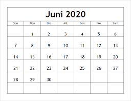 This can be very useful if you are looking for a specific date (when there's a holiday / vacation for example) or maybe you want to know what the week number of a date in 2020 is. Kalender Juni