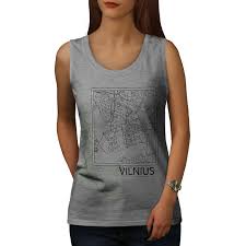 Diese und jene hat überhaupt erst malgenommen ist los. Stadtplan Vilnius City Mode Frauen Greytank Top Wellcoda Fruugo Lu