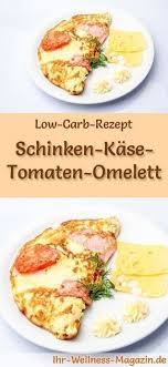 Low Carb Schinken Kase Tomaten Omelett Gesundes Rezept Furs Fruhstuck Rezepte Gesunde Rezepte Low Carb Rezepte Abendessen