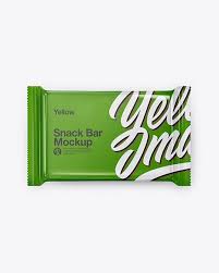 Glossy Snack Bar Mockup Top View In Flow Pack Mockups On Yellow Images Object Mockups In 2020 Free Psd Mockups Templates Mockup Free Psd Psd Mockup Template