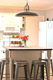 Built Out Our Island By Adding Legs And A Butcher Block Top Kitchen Island With Seating Small Kitchen Kitchen Design Small