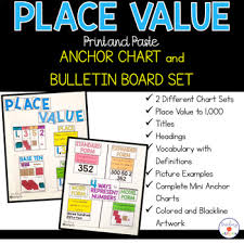 place value anchor chart and bulletin board set print and paste