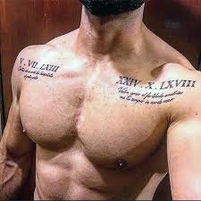 Have a better appeal with numerical tattoos. Top 101 Roman Numeral Tattoo Ideas 2021 Inspiration Guide Chest Tattoo Men Tattoos For Guys Small Chest Tattoos