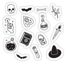 Witchy Essence Black Sticker Black Stickers Printable Stickers Tumblr Stickers