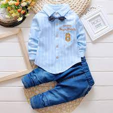 Kids Boys Clothes Baby Casual Bow Tie Shirt Pants 2pcs Sets Summer Infant Denim Outfits Children Suits Toddler Clothing Bc1219 Toddler Clothing Child Suitkids Boy Aliexpress