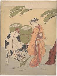 A Woman Sweeping Up Her Love Letters By Suzuki Harunobu Japanese Vintage Art Japanese Art Japanese Painting